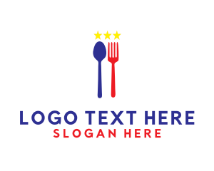 Fork - Utensil Star Cuisine logo design