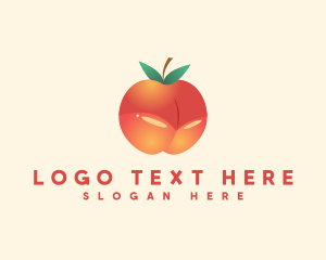 Fruit - Erotic Peach Underwear logo design