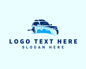 Car - Car Wash Squeegee Vehicle logo design