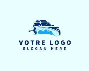 Car Wash Squeegee Vehicle Logo