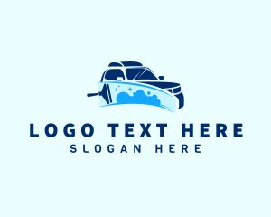 Car Wash Squeegee Vehicle Logo