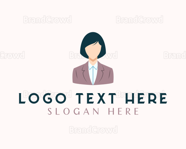 Corporate Woman Character Logo