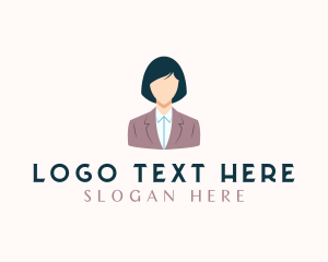 Formal - Corporate Woman Character logo design