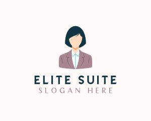 Corporate Woman Character logo design