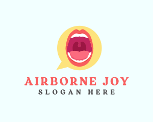 Mouth Speech Balloon logo design