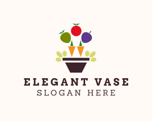 Vegetable Fruit Vase logo design