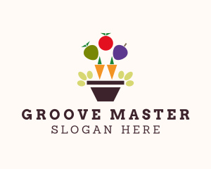 Farmers Market - Vegetable Fruit Vase logo design