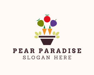 Pear - Vegetable Fruit Vase logo design