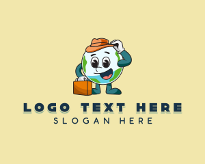 Hat - Planet Earth Luggage logo design