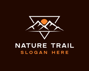 Trail - Mountain Explorer Sunset logo design