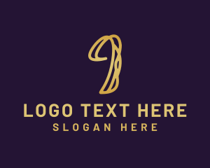 Fashion - Monoline Cursive Letter I logo design
