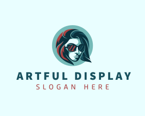 Woman Fashion Sunglasses logo design