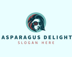 Woman Fashion Sunglasses logo design