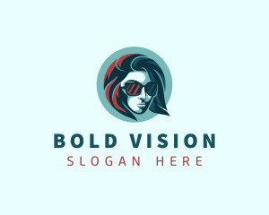 Woman Fashion Sunglasses logo design