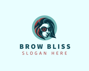 Woman Fashion Sunglasses logo design