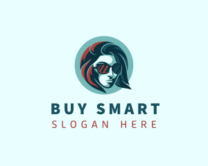 Woman Fashion Sunglasses logo design