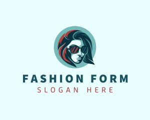 Woman Fashion Sunglasses logo design