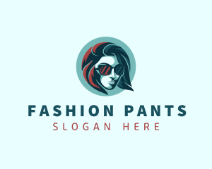 Woman Fashion Sunglasses logo design