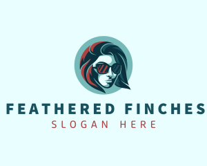 Woman Fashion Sunglasses logo design