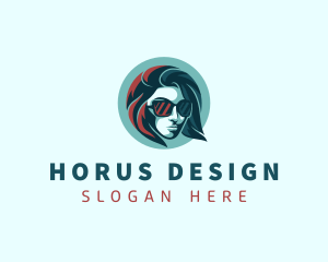 Woman Fashion Sunglasses logo design