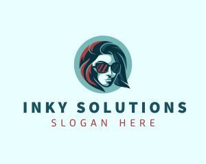 Woman Fashion Sunglasses logo design