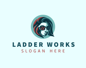 Woman Fashion Sunglasses logo design