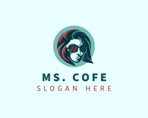 Woman Fashion Sunglasses logo design