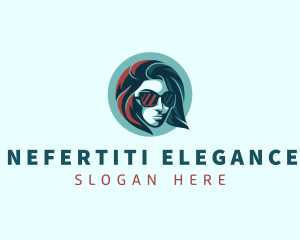 Woman Fashion Sunglasses logo design