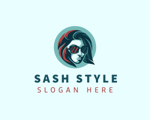 Woman Fashion Sunglasses logo design