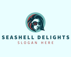 Woman Fashion Sunglasses logo design