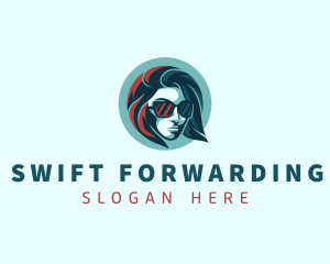 Woman Fashion Sunglasses logo design