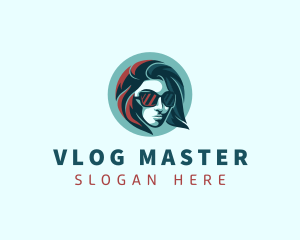 Vlogger - Woman Fashion Sunglasses logo design