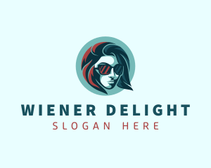 Woman Fashion Sunglasses logo design