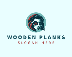 Woman Fashion Sunglasses logo design