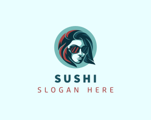 Woman Fashion Sunglasses logo design