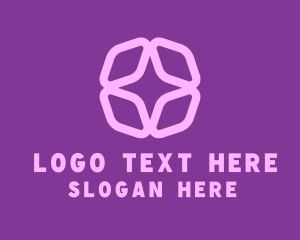 Geometric Flower Decoration  Logo