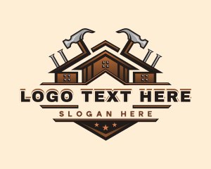 Roof - Remodel Construction Carpentry logo design