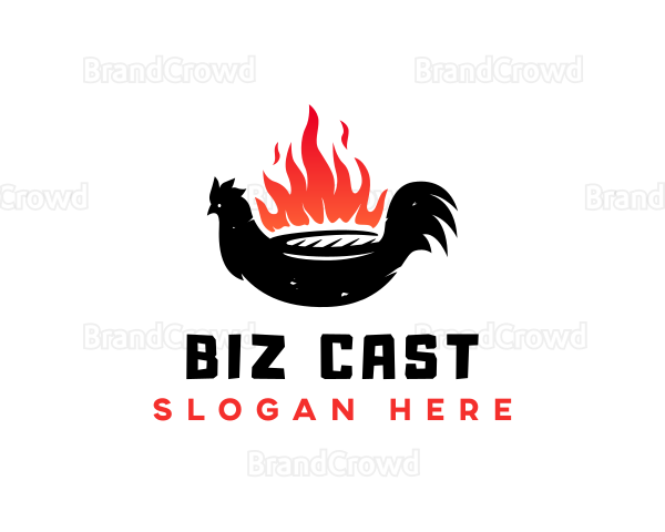 Grill Barbecue Chicken Logo