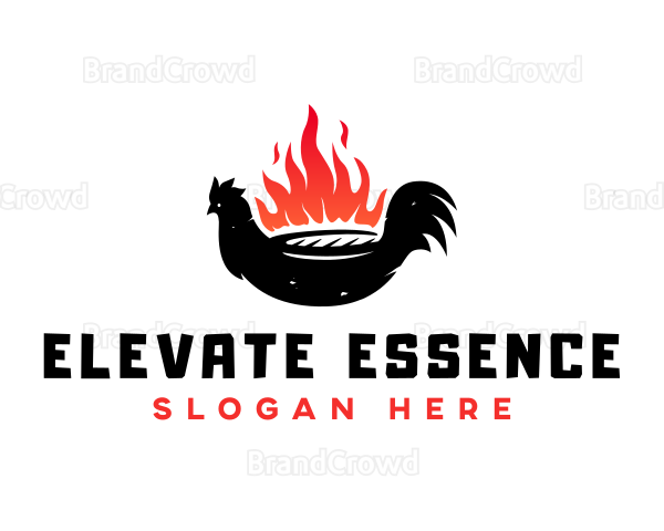 Grill Barbecue Chicken Logo