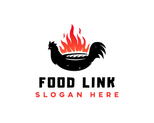 Grill Barbecue Chicken logo design