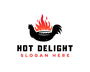 Grill Barbecue Chicken logo design