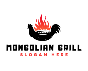 Grill Barbecue Chicken logo design