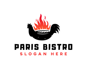 Grill Barbecue Chicken logo design