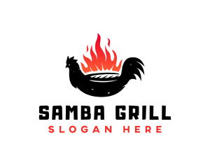 Grill Barbecue Chicken logo design