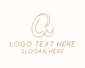 Monoline - Business Calligraphy Letter Q logo design