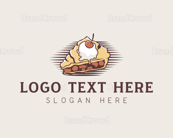 Cherry Pie Dessert Logo