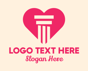 Pink Pillar Heart Logo