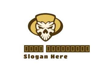 Gamer - Mexican Skull Head logo design