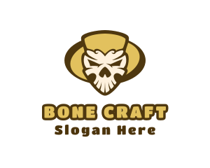 Skeletal - Mexican Skull Head logo design