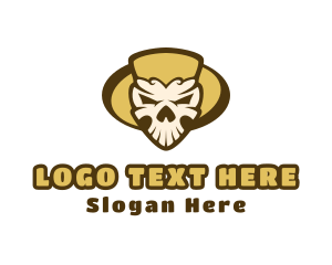 Mariachi - Mexican Skull Head logo design